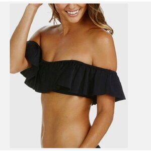 COPY - NWT Raisins Swimsuit Bikini Top Sz M Off Shoulder Mermaid Flounce Bra Bl…